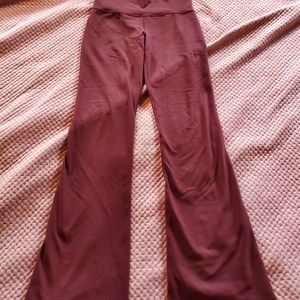 Maroon lululemon flare leggings